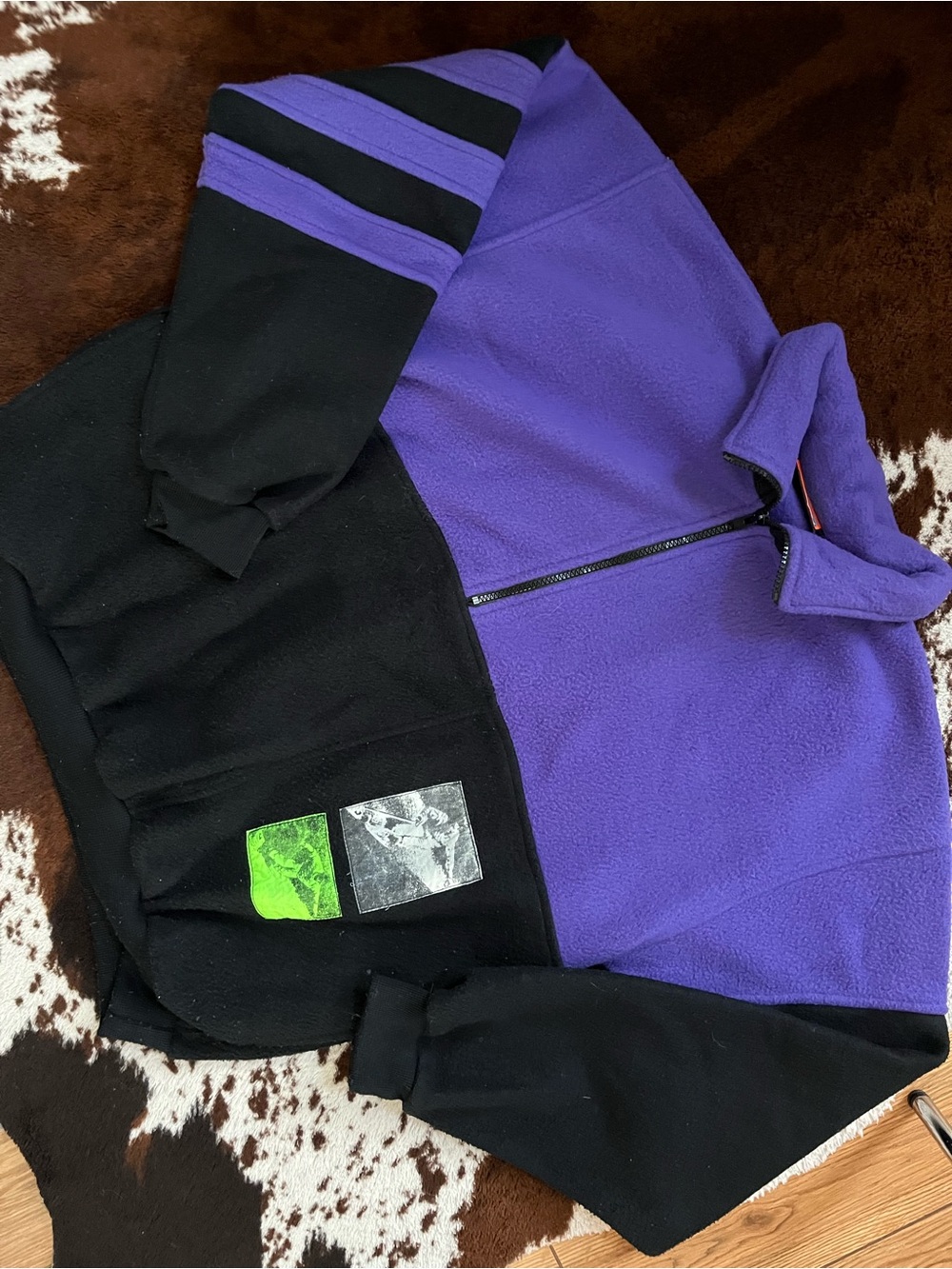 VTG 80s EXPRESS Ski & Snowboard Half Zip Jacket | Purple + Black | Size: XL